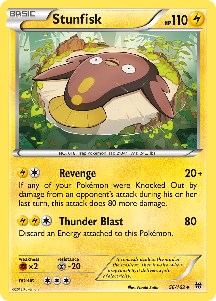Stunfisk 56/162 — BREAKthrough Pokémon card