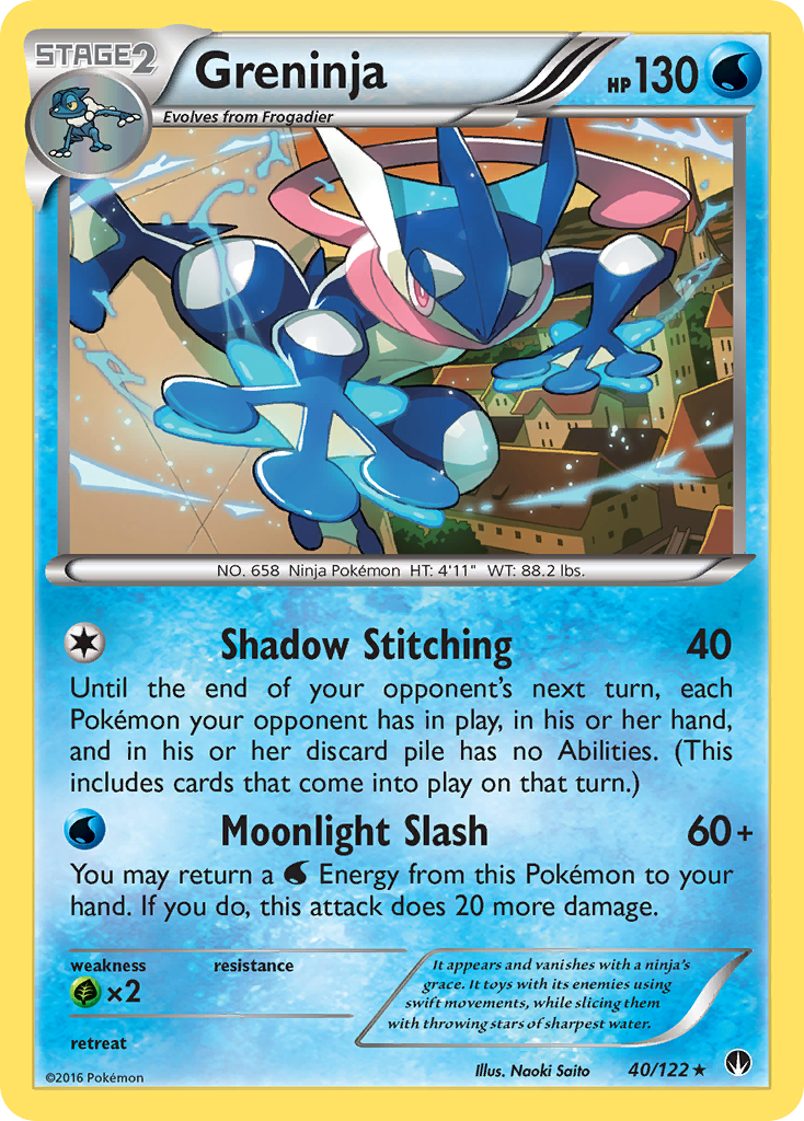 Greninja 40/122 — BREAKpoint Pokémon card