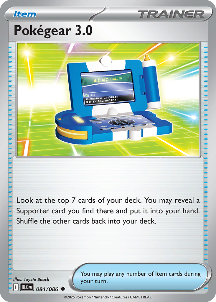 Pokégear 3.0 84/86 — Black Bolt Pokémon card